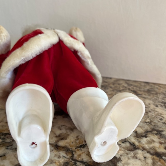 Harold Gale Vintage Red Velvet Suit Santa Claus Hand Painted Composite Face - Picture 15 of 16